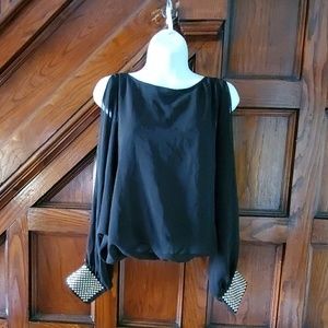 Love Culture, black blouse, size S.